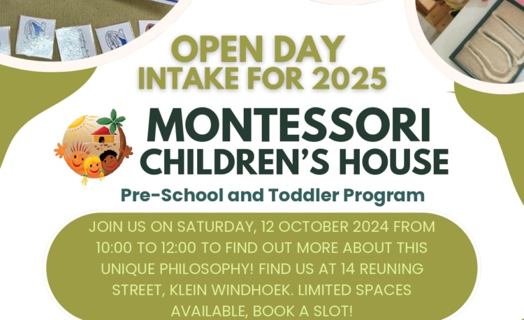 Montessori Children's House. Open Day Intake for 2025